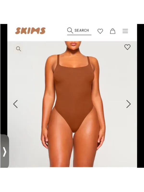 Skims fits everybody square neck bodysuit BRONZE size L NWT - Image 6