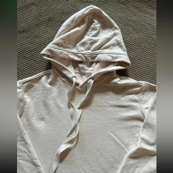ATHLETA Pullover Yogi High Low Sweatshirt Pearl White Hoodie Long‎ Size Small - Image 3