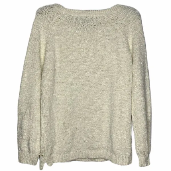 NWOT Eddie Bauer Womens Sweater Size Large Cream‎ - Image 4