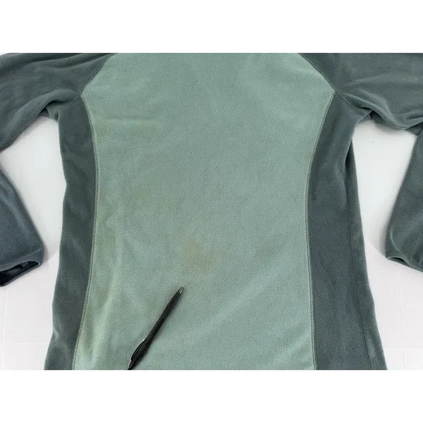 Columbia Fleece Sweater Women’s Sz L 3/4 Zip Pullover Sweatshirt Outdoor Green - Image 16
