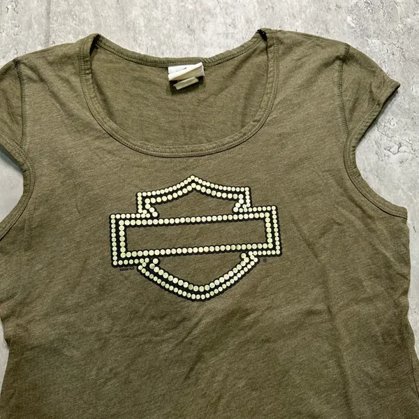 Harley Davidson Y2k Wisconsin Top Green - Image 2