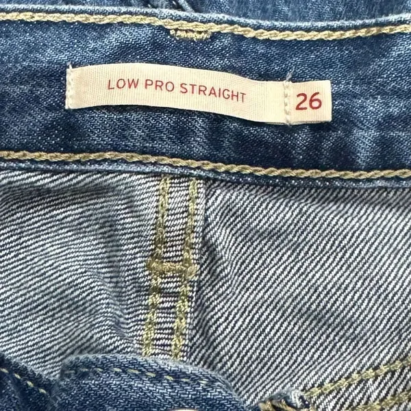 Levi’s Low Pro Straight Jeans Dark Wash Women’s 26 - Image 3