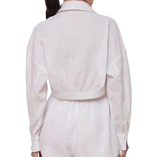 NWT Avec Les Filles Surplice Crop Shirt Small - Image 2