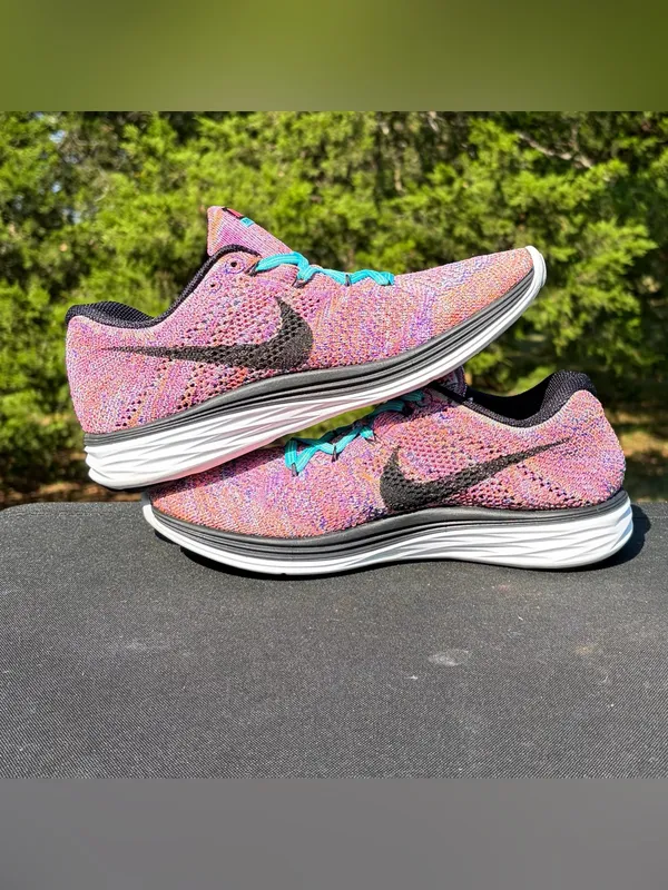Nike Flyknit Lunar 3 Multicolor Running Shoes Women's Size 10 - Image 6