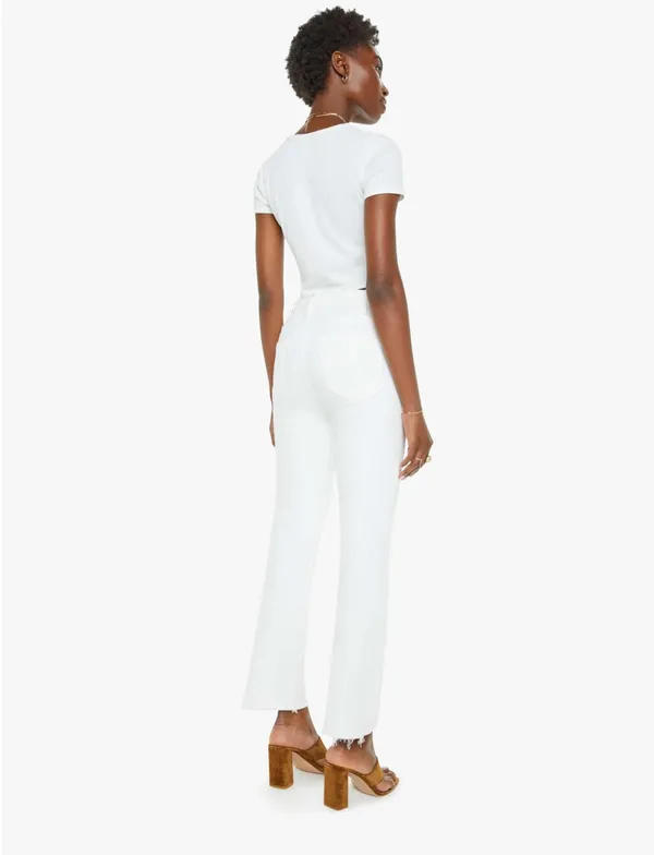 Mother The Hustler Ankle Fray White Jeans Size 26 - Image 2
