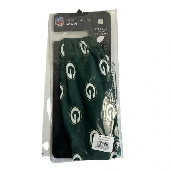 Green Bay Packers FOCO Gaiter Scarf NFL‎ Football Fan Gear Green - new - Image 3