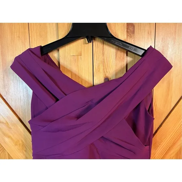 Lauren Ralph Lauren Ralph Lauren Crepe Off-the-Shoulder Cocktail Dress Plum 4 nw - Image 4