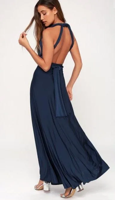 Lulus Navy Convertible Maxi Dress - Image 3