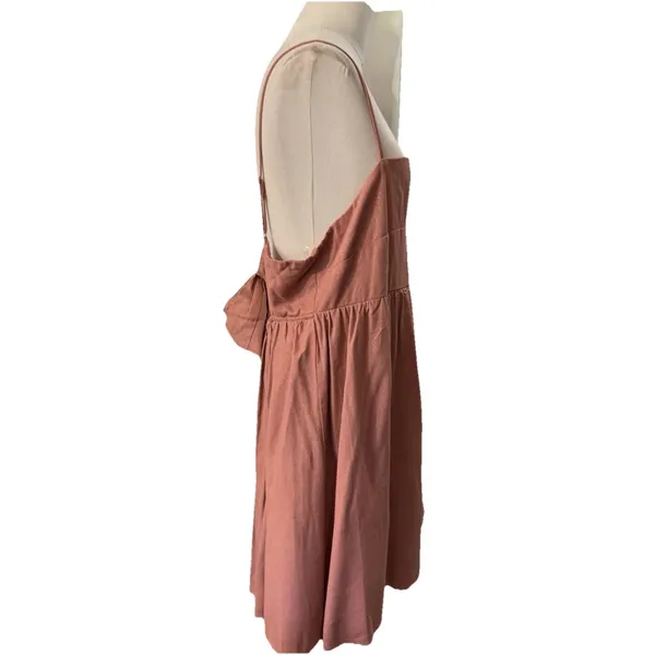 Altar'd State Women's Metallic Copper Tie Back Mini Dress size XXL NWT - Image 5