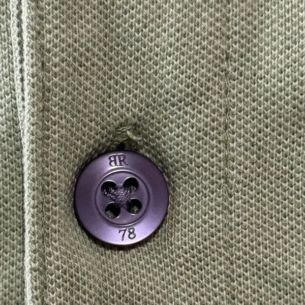Banana Republic Men’s Green Elephant Logo Stretch Polo Shirt Size Medium - Image 6