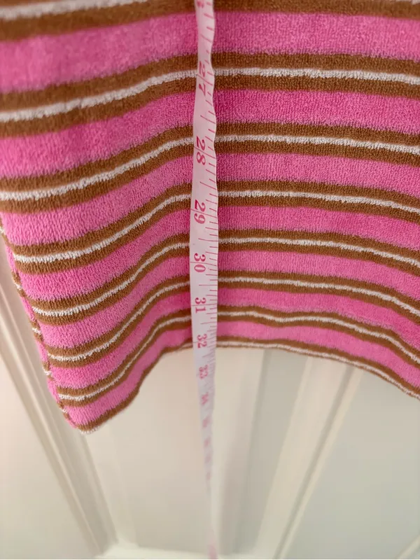 English Factory Terry Striped Polo Dress Size Small - Image 7
