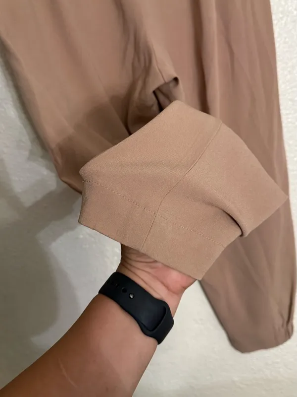 Aritzia Babaton Dexter Pull On Ankle Length Tuxedo Pant Size Medium In Camel - Image 7
