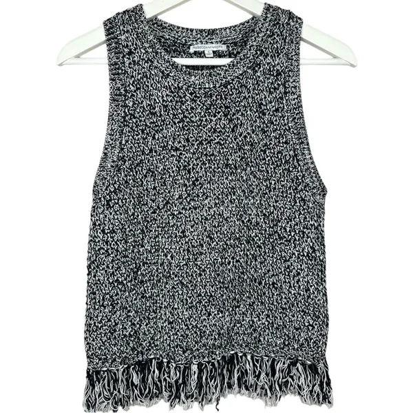 Rebecca Minkoff Sleeveless Knit Fringe Top Small - Image 3