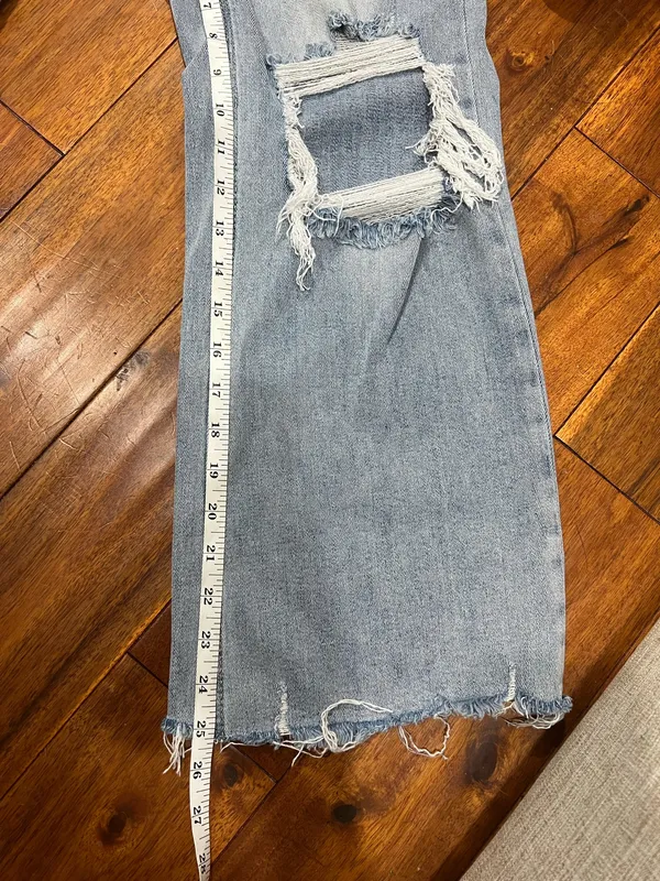 Risen High Rise Distressed Jeans - Image 7