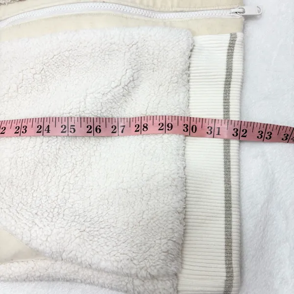 Athleta Tugga long sherpa jacket in a‎ natural/cream color Size L - Image 13