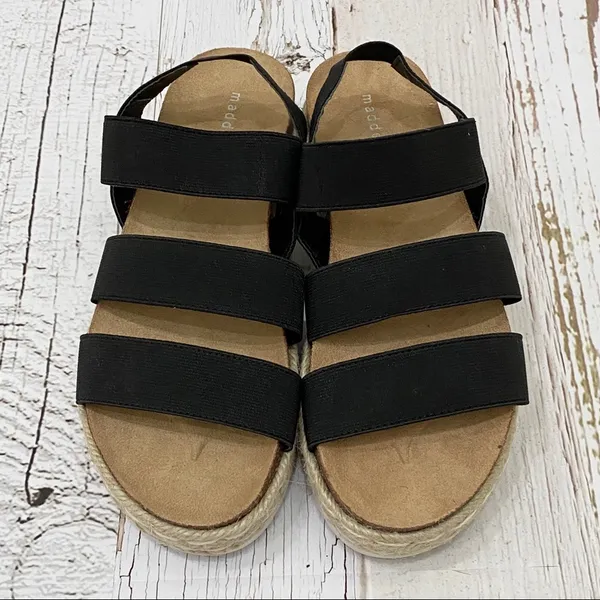 Madden Girl Black Espadrille Platform Sandals 8 - Image 9