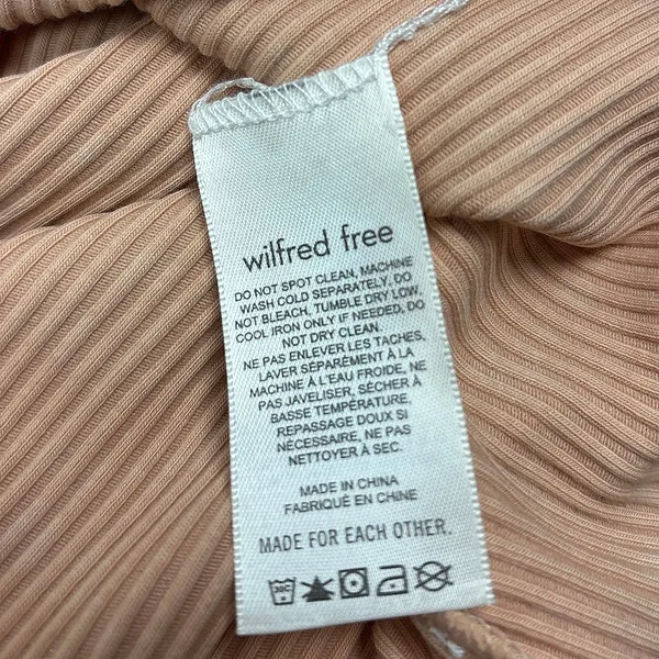 NEW Aritzia Wilfred Free Astoria Nude Jersey Bodycon Pink Mini Dress Sz S - Image 9