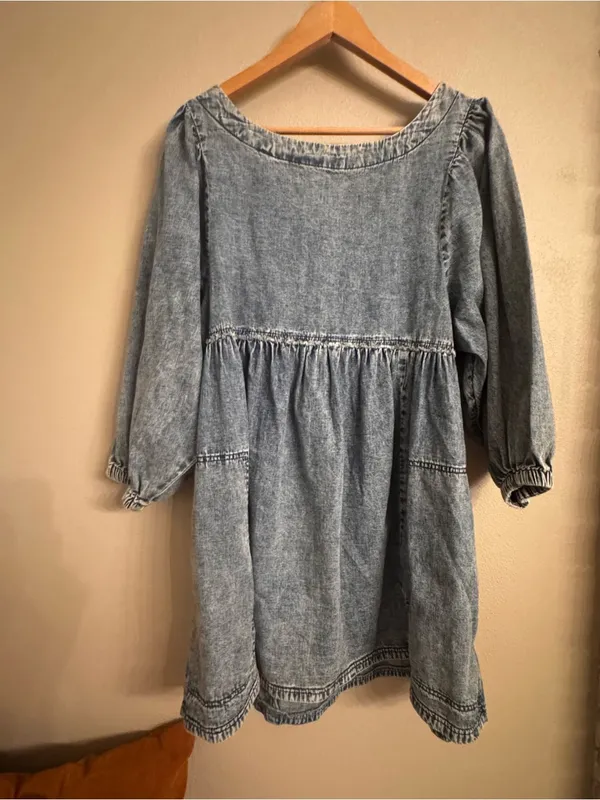 FREE PEOPLE‎ Get Obsessed Denim Mini Dress - Image 2