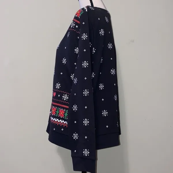 This girl loves Christmas holiday sweatshirt XL - Image 2
