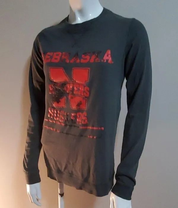 Pro Edge Gray Nebraska Huskers Long Sleeve Tee (S) Gray - Image 2