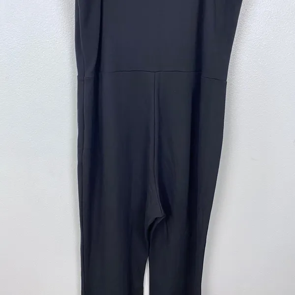 Leith Black Sleeveless Jumpsuit Square‎ Neck Wide Leg Spaghetti Straps Medium - Image 9