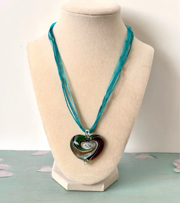 Glass Heart Necklace Multiple - Image 3
