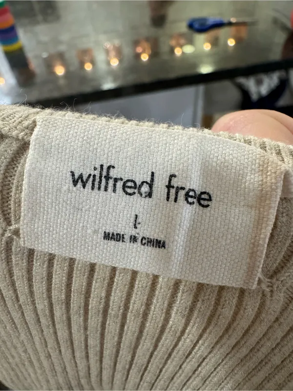 Aritzia WILFRED FREE‎ Bodycon Cut-Out Ribbed Eco Knit Mini Dress Large - Image 8