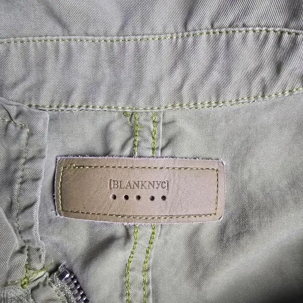 Blank NYC Women Sage Green Lyocell Cropped Utility Military‎ Jacket S - Image 3