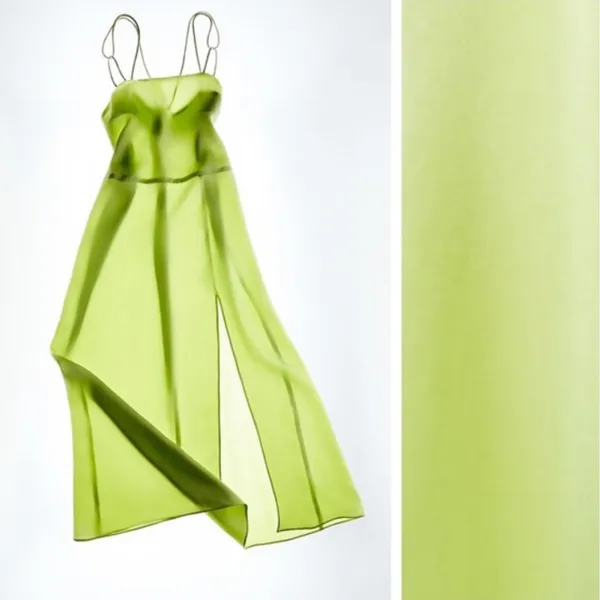 Zara Satin lime green dress Xs - Image 12