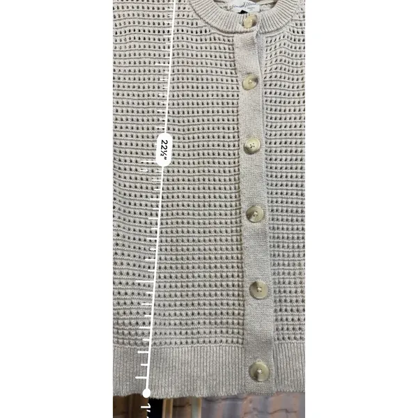 Universal Threads Pointelle Oversized Sweater Vest Tan Women’s S - Image 5