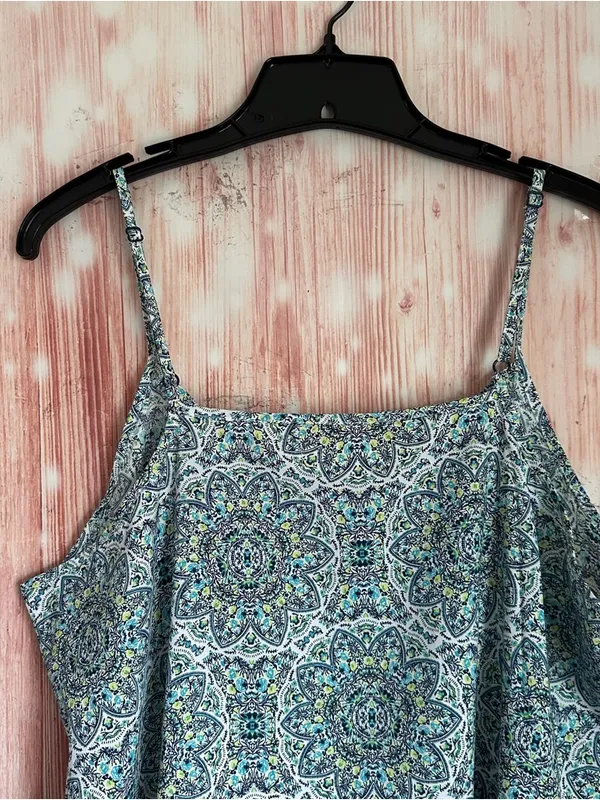 Faded Glory Medallion Blue Mandala Print Swing Tank Top Size XL - Image 10