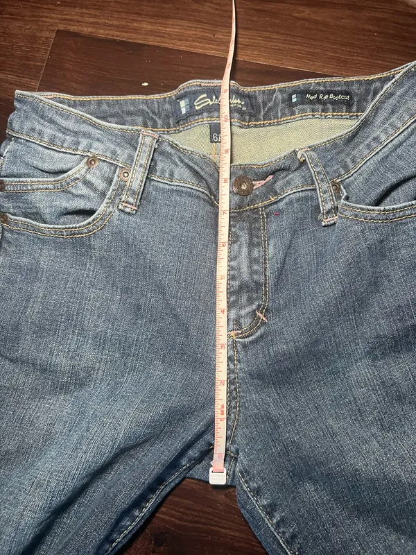 Saltworks Medium Rise Bootcut Blue Jeans Size 6P - Image 5