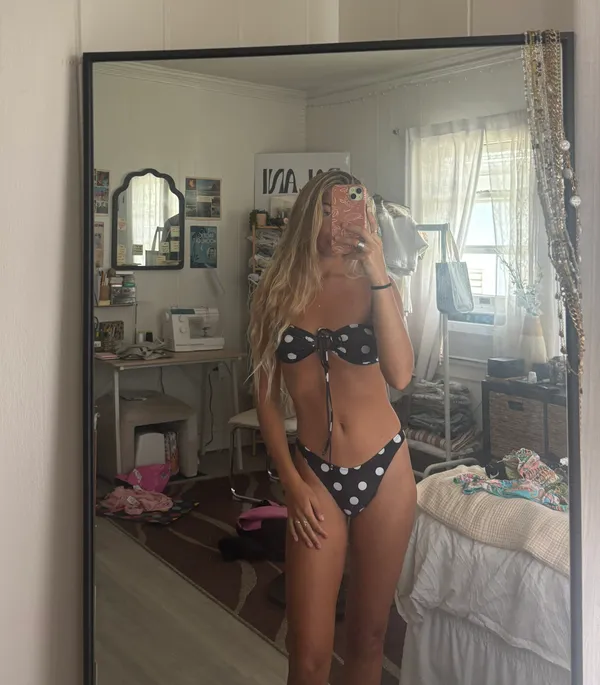Black And White Polka Dot Halter Size XS - Image 5