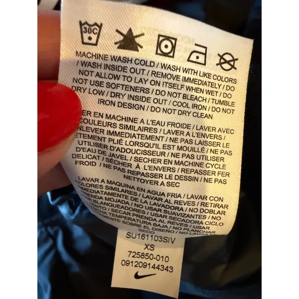 Nike Tech Hypermesh‎ Bomber Jacket Women XS Black Windbreaker Athletic Gorpcore - Image 12