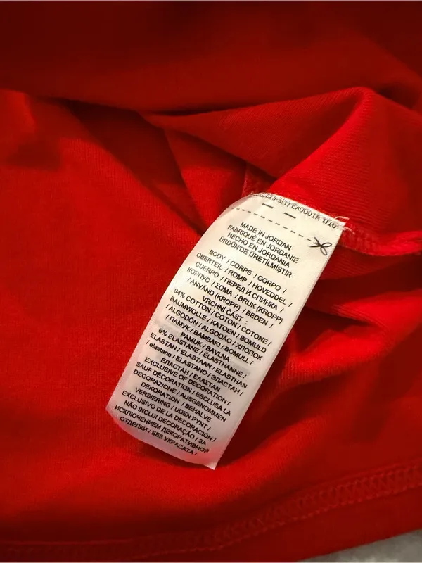 NWOT LRL Lauren Ralph Lauren Size S Red Boat Neck Cuffed Sleeve Top Cotton - Image 10