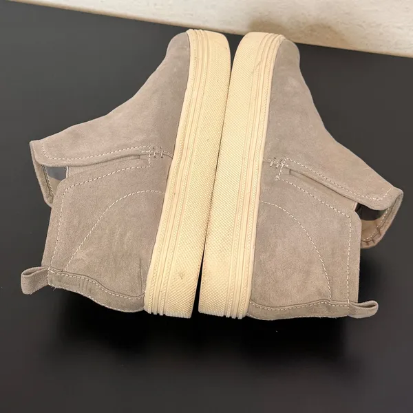 Dolce Vita High Top Platform Sneakers Ankle Bootie Womens 10 Gray Faux Suede - Image 9