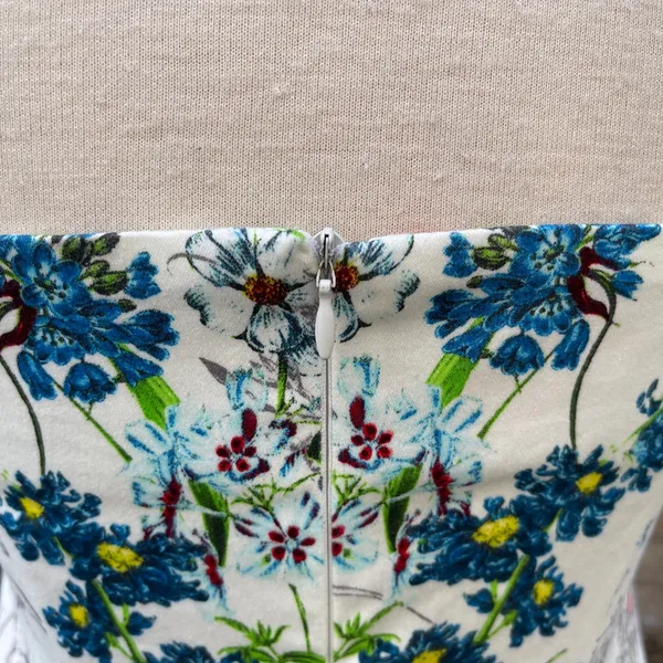 Zara Strapless Dress spring break Floral Pattern basque waist corset pinup event - Image 4