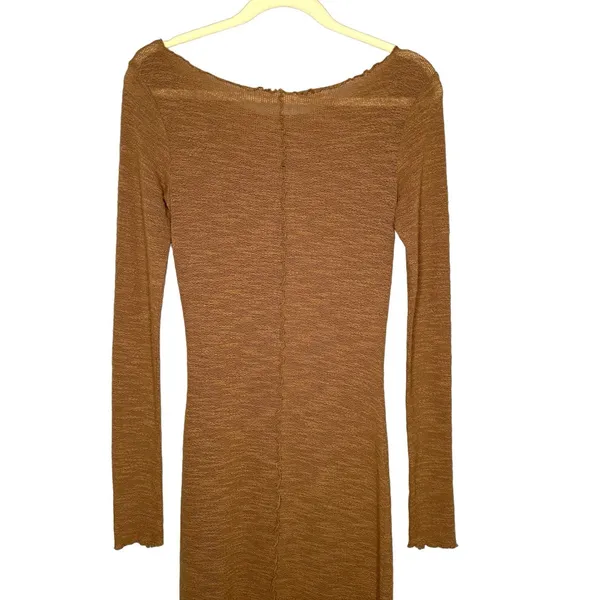 Urban Outfitters Out From Under Gauze Sheer Maxi Dress S Slit Long Sleeve Raw Hem Fairy Grunge - Image 9