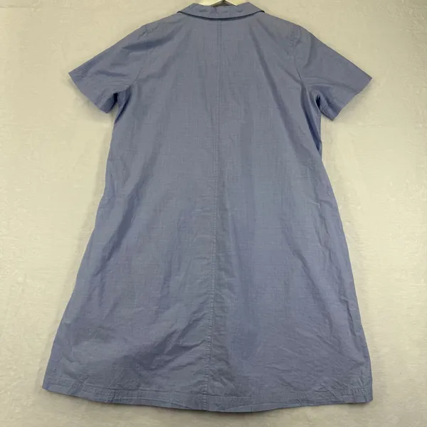 Madewell Womens‎ Blue Cotton Shirt Dress Size S Short Sleeve Collared Casual - Image 8