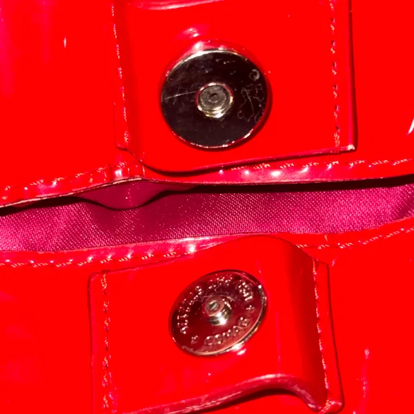 Coach Poppy Glossy Red Quilted Patent Leather Bag - Image 11