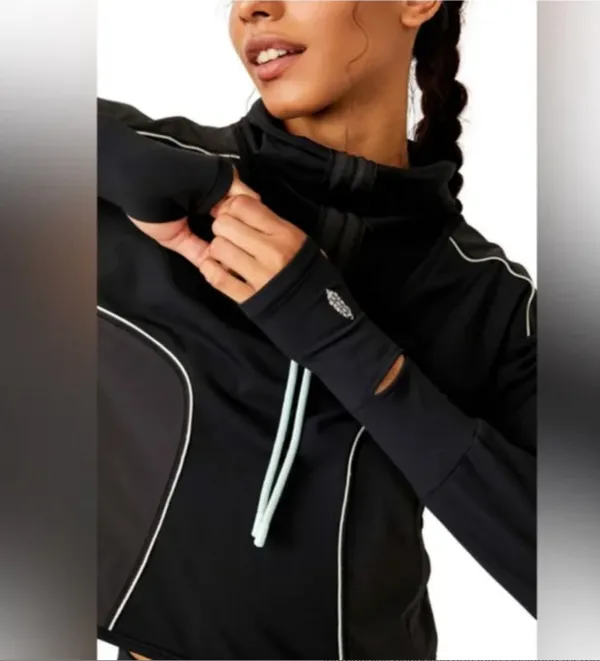 FP Movement Act Fast Pullover Top in Black sz M NWT $148R - Image 3