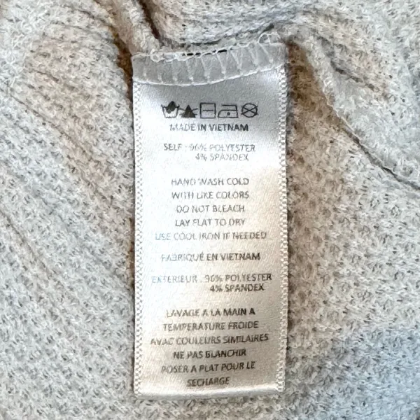 Paper Crane Ivory Peplum Tank Medium Cottagecore Boho Waffle Knit Top - Image 4