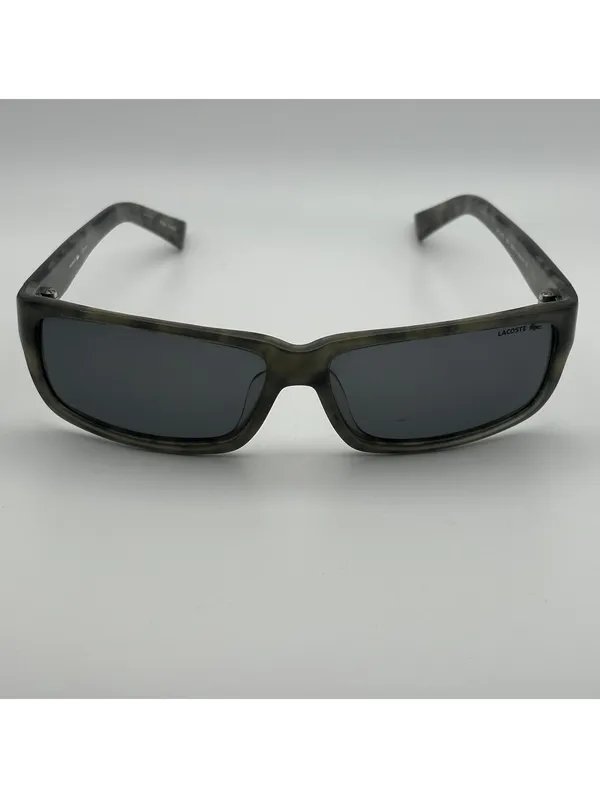 Lacoste Gray Rectangular Sunglasses with Dark Lenses - Image 4