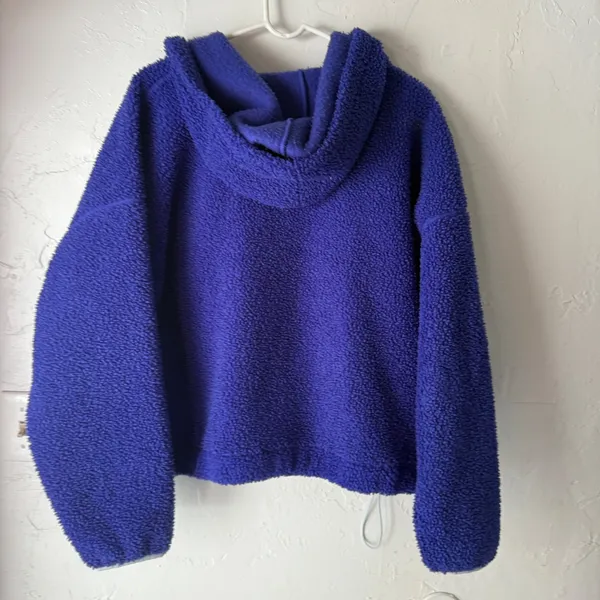Wild Fable Womens Purple Fleece Sherpa Quarter Zip Hoodie‎ Top XXL Plus - Image 8