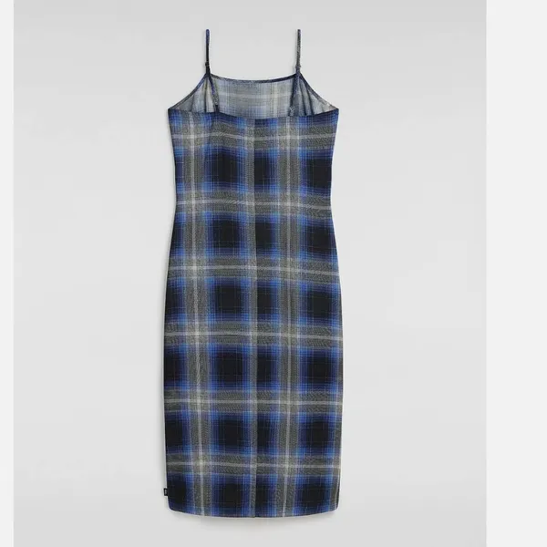 NWT Vans camden check slip dress in blue XS - Image 7