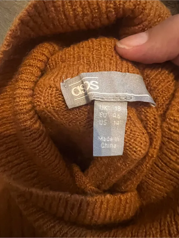 ASOS Women’s Ribbed Turtleneck Sweater - Rust - Image 10