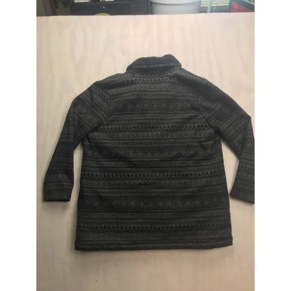 LL Bean Women's Fair Isle Sherpa Lined Cardigan Sweater‎ Jacket Size M - Image 6