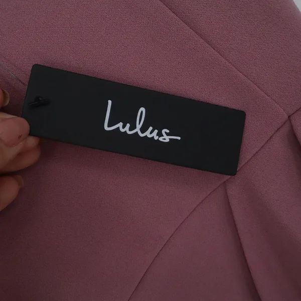 Lulus Dusty Rose Wrap Tulip Skirt Midi Cocktail Dress Medium NWT - Image 3