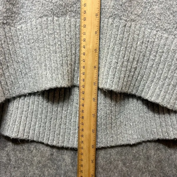 It's Our Time‎ Mock Neck Sweater Ribbed Trim Pullover Knitwear Gray Medium - Image 5