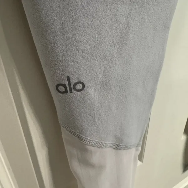 Alo Yoga Alosoft High-Waist Sheila‎ Leggings Colorblock Grey/Green/White XS - Image 5